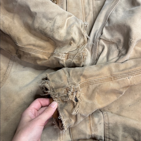 Vintage Carhartt CO3 Brown Quilt Lined Grunge Jacket 2XL - Picture 9 of 12